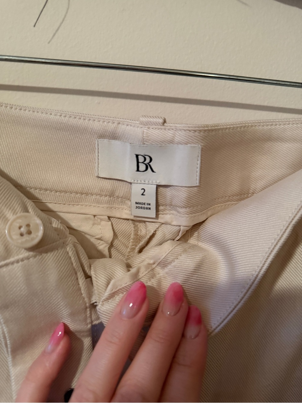 NWT Banana Republic Cruise Ivory Cotton & Lyocell Wide-Leg High-Rise Pants - Picture 7 of 12